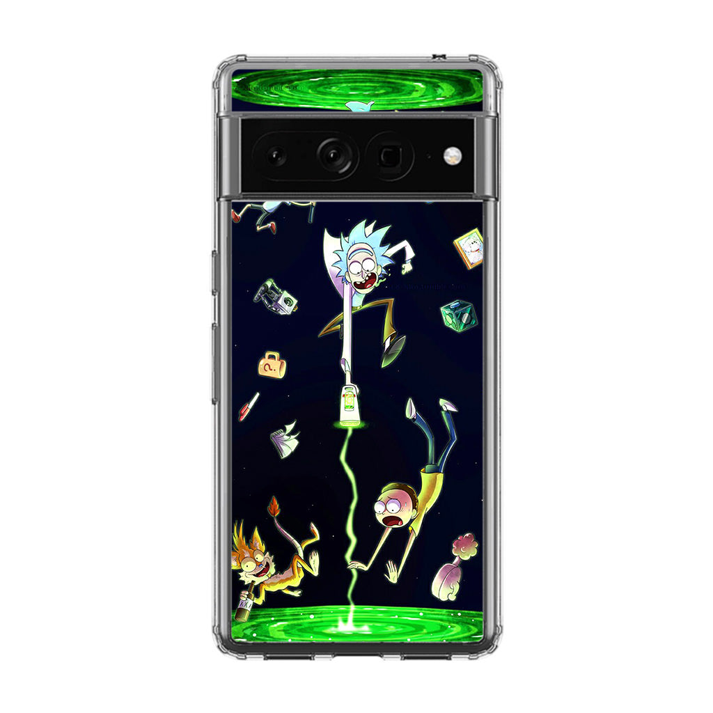 Rick And Morty Portal Fall Google Pixel 7 Pro Case