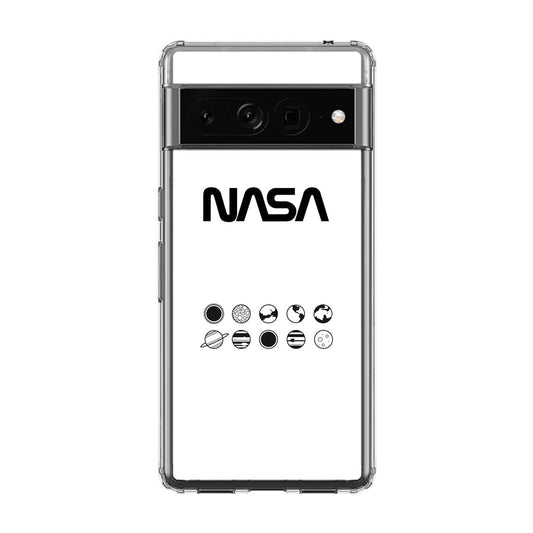 NASA Minimalist White Google Pixel 7 Pro Case
