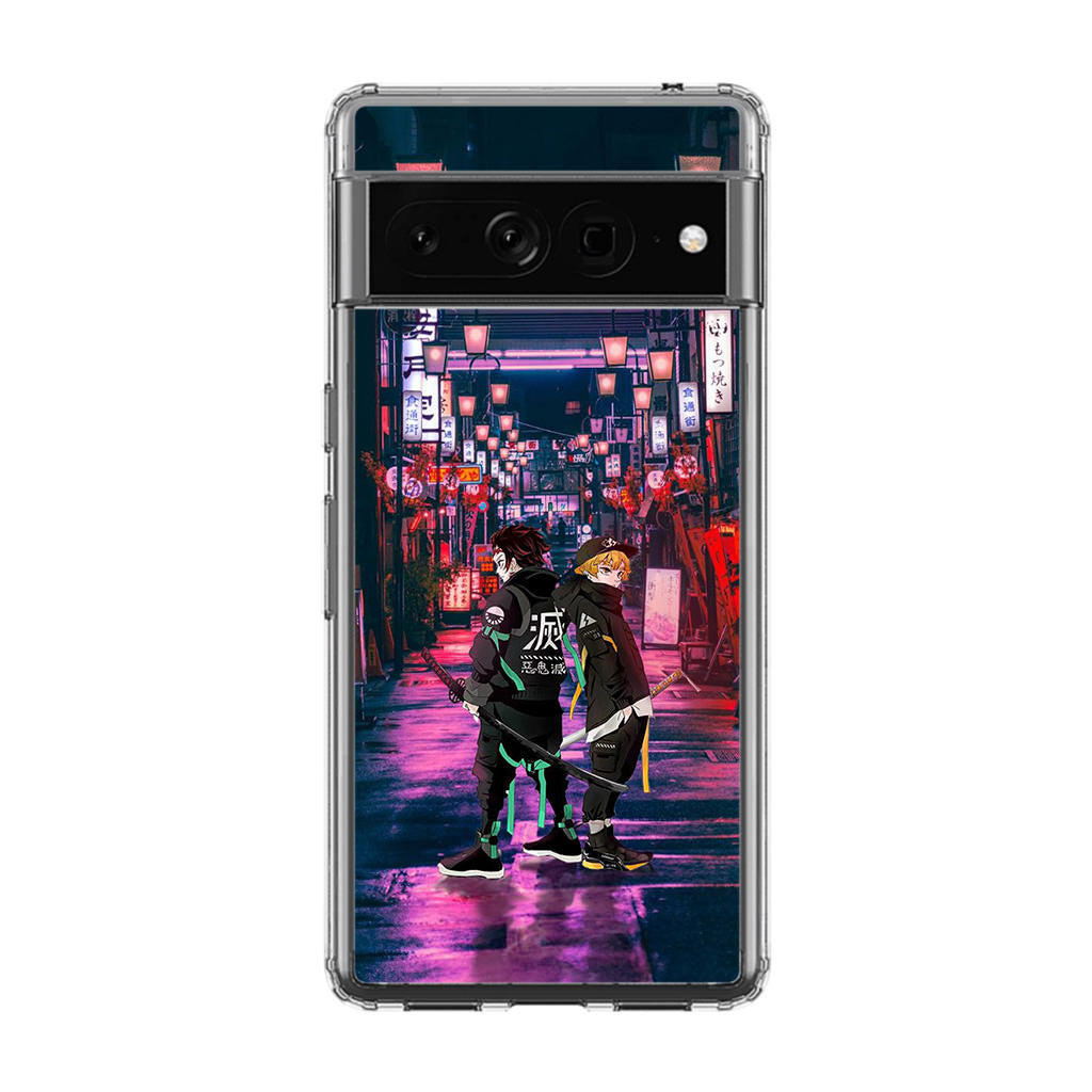 Tanjiro And Zenitsu in Style Google Pixel 7 Pro Case