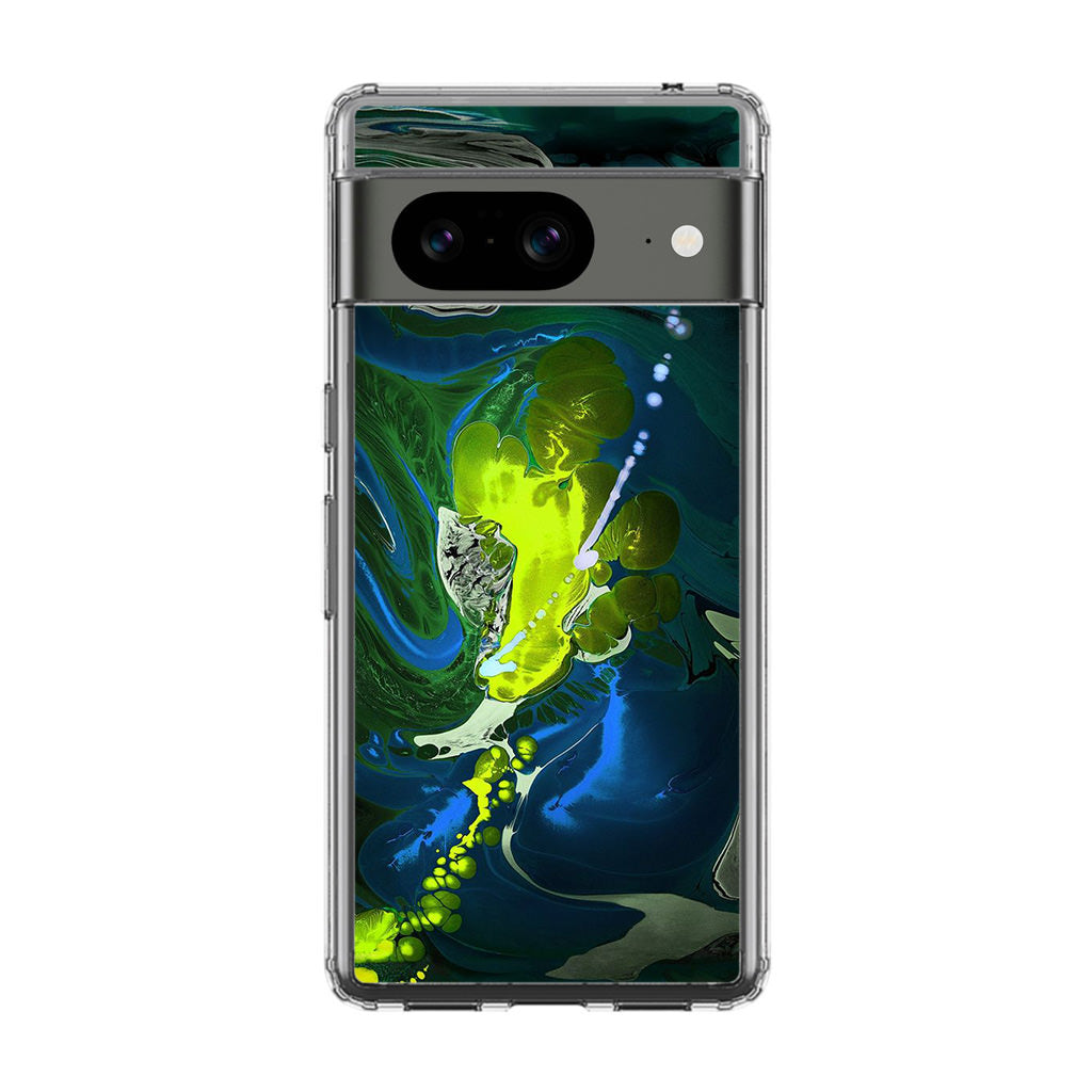 Abstract Green Blue Art Google Pixel 8 Case