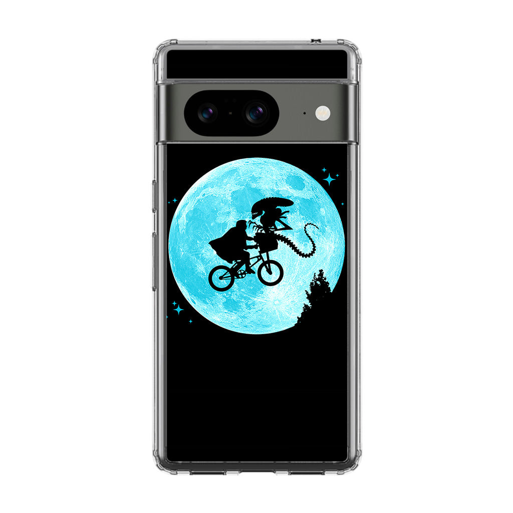 Alien Bike to the Moon Google Pixel 8 Case