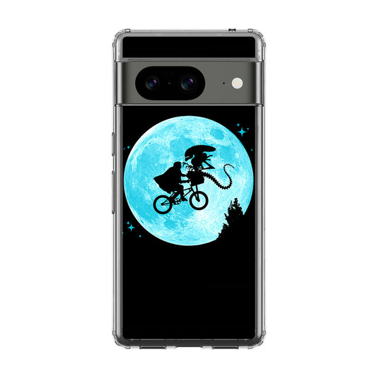 Alien Bike to the Moon Google Pixel 8 Case