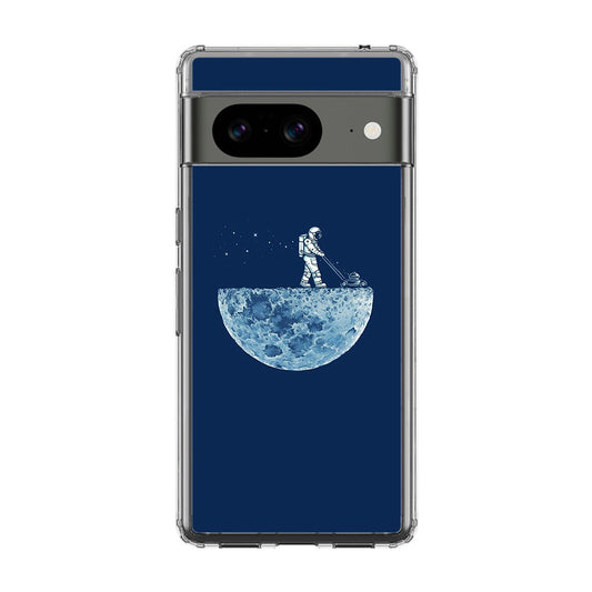 Astronaut Mowing The Moon Google Pixel 8 Case