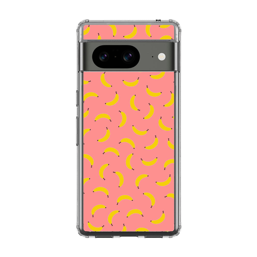 Bananas Fruit Pattern Pink Google Pixel 8 Case