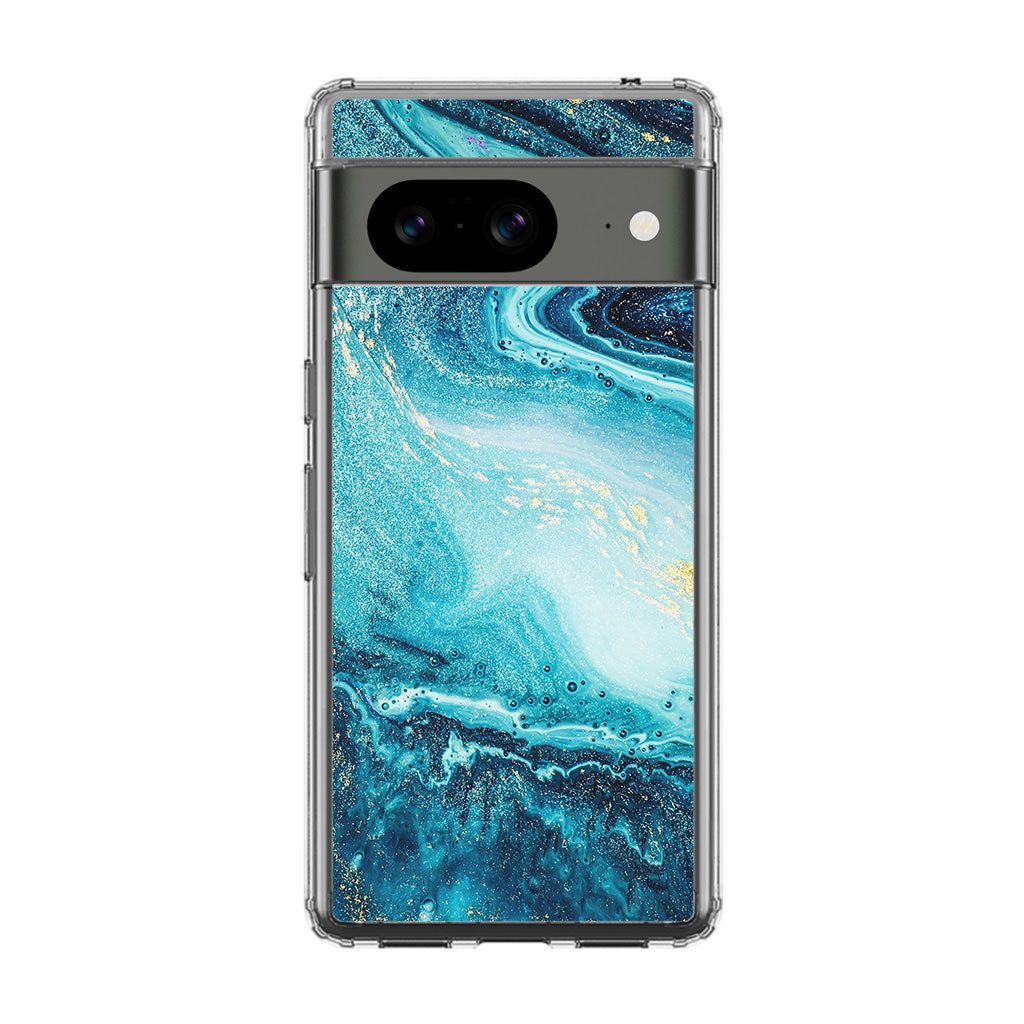 Blue Water Glitter Google Pixel 8 Case