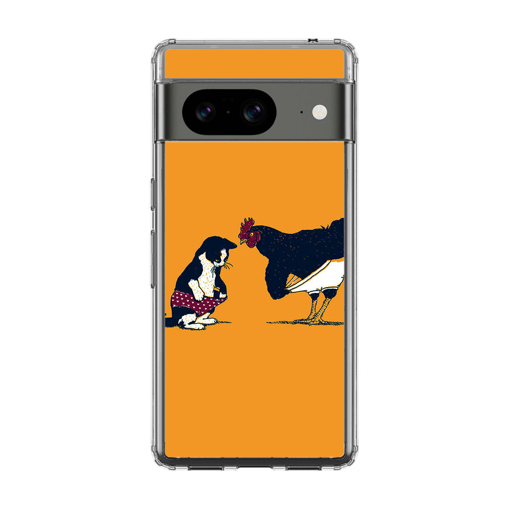 Cat Chicken Yellow Underwear Cute Google Pixel 8 Case