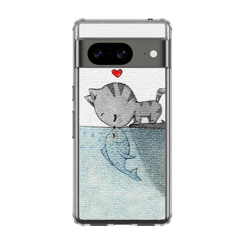 Cat Fish Kisses Google Pixel 8 Case