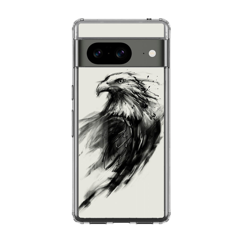 Eagle Art Black Ink Google Pixel 8 Case