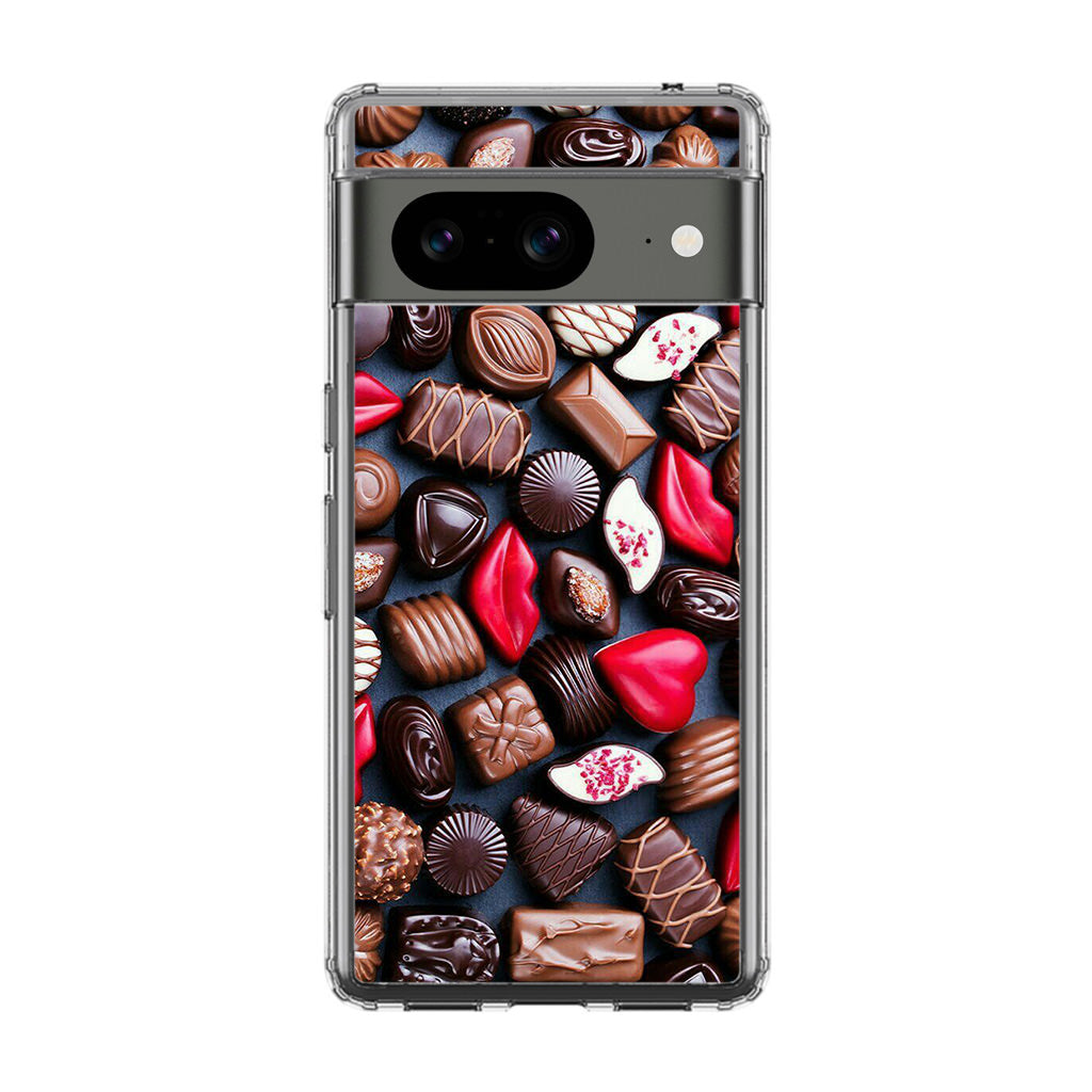 I Love Choco Pattern Google Pixel 8 Case