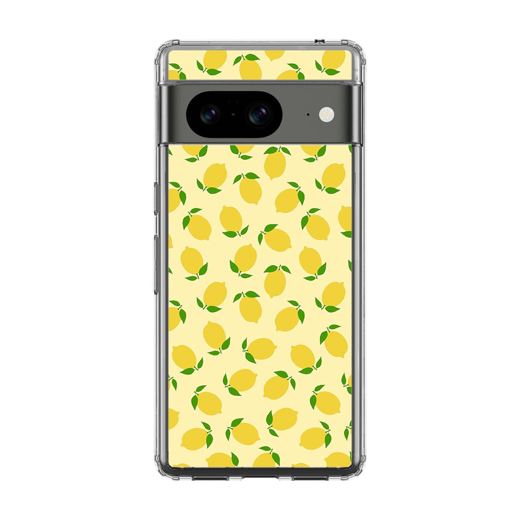 Lemons Fruit Pattern Google Pixel 8 Case