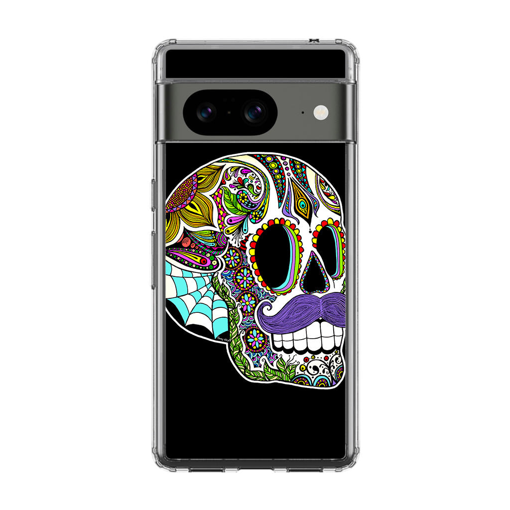 Mustache Sugar Skull Google Pixel 8 Case