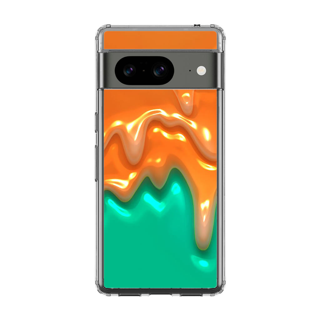 Orange Paint Dripping Google Pixel 8 Case