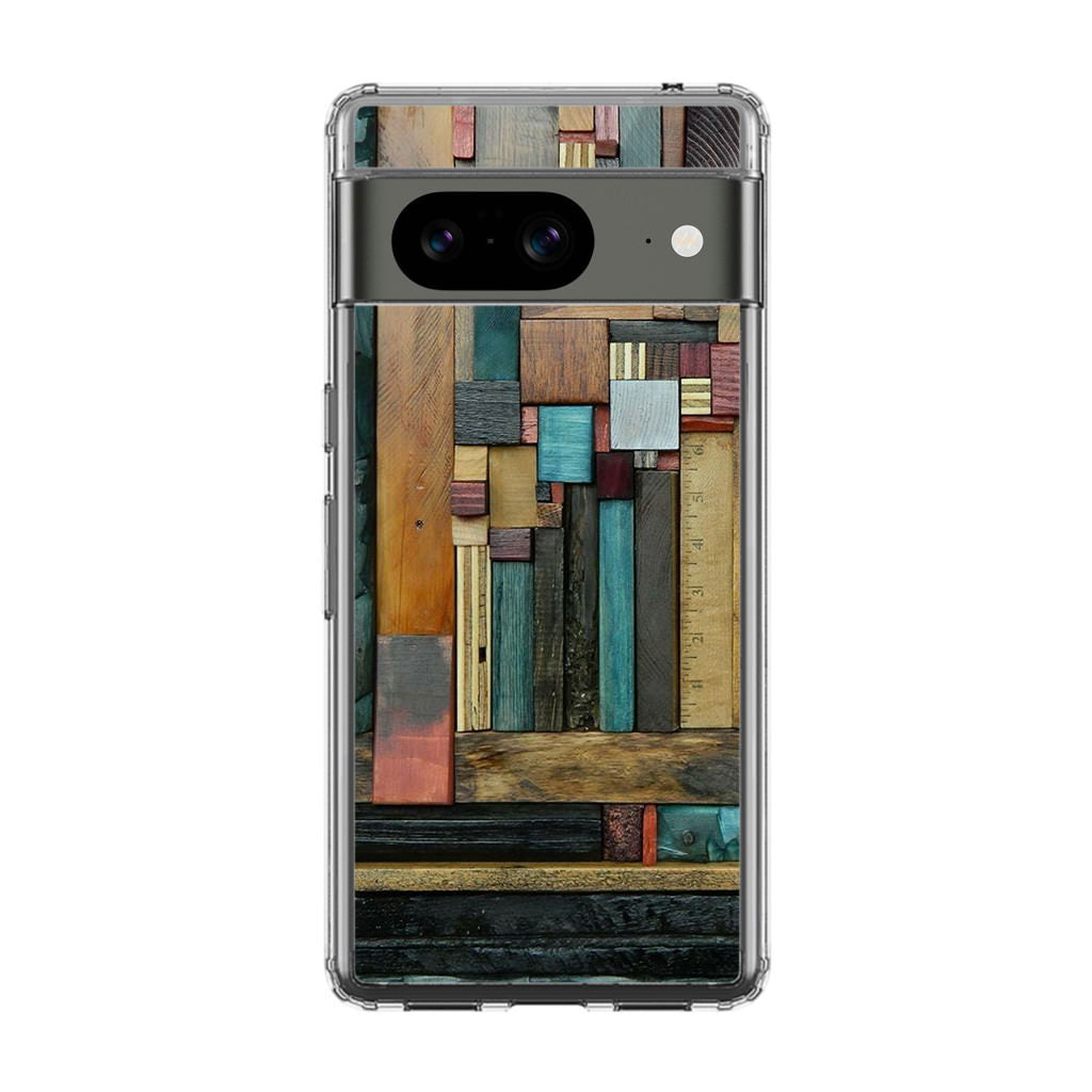 Painted Abstract Wood Sculptures Google Pixel 8 Case