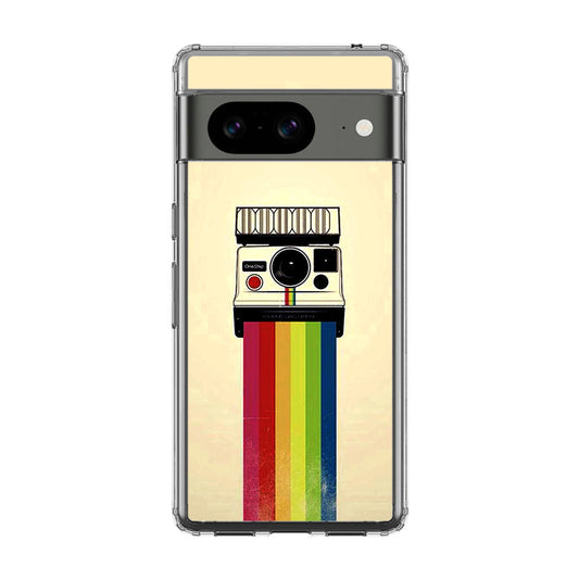 Polaroid Camera Colorful Rainbow Google Pixel 8 Case