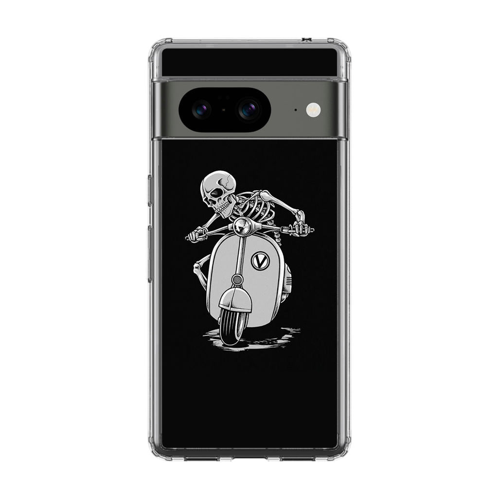 Skeleton Rides Scooter Google Pixel 8 Case