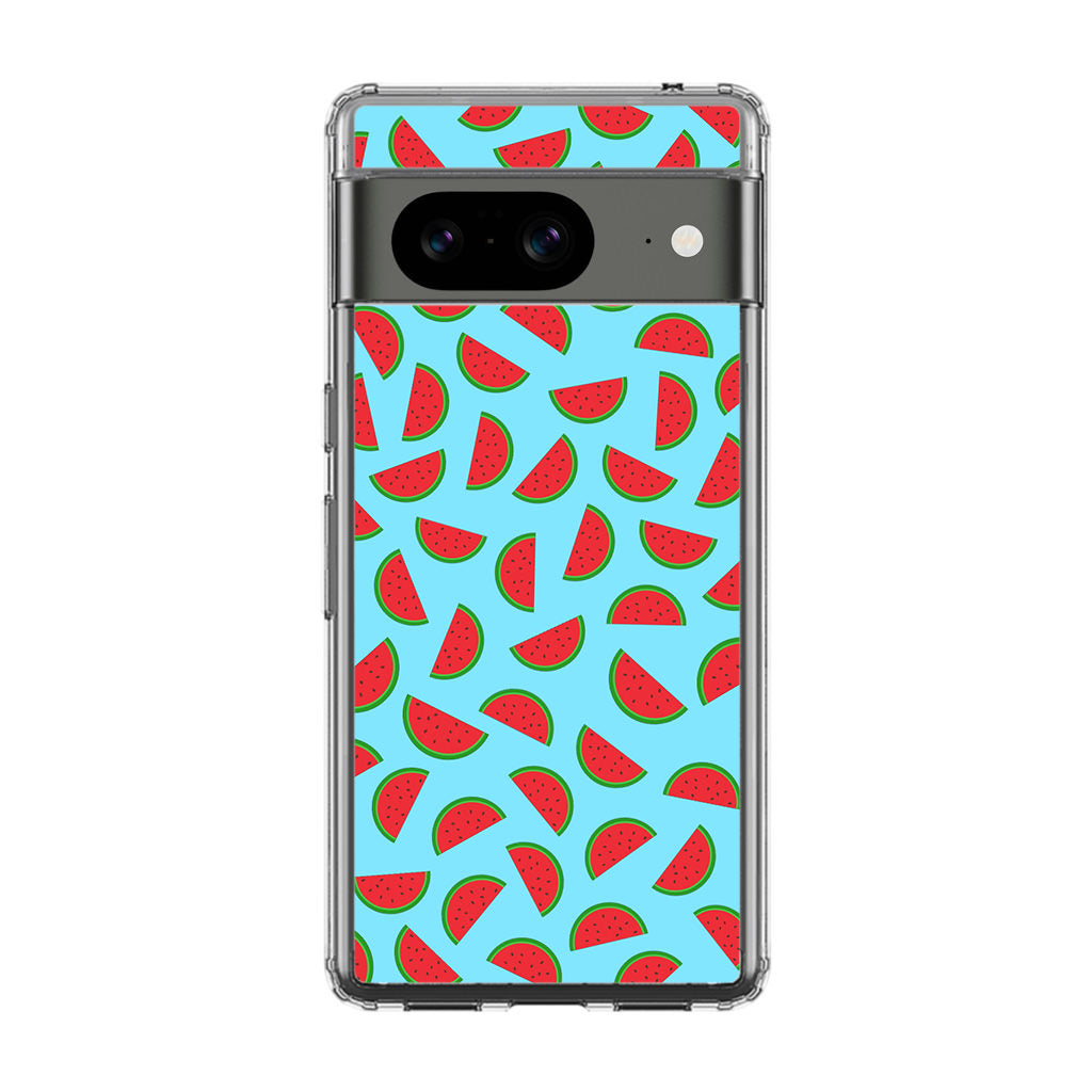 Watermelon Fruit Pattern Blue Google Pixel 8 Case