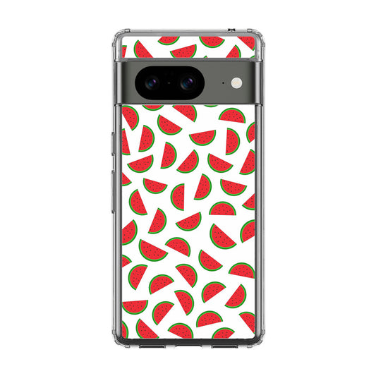 Watermelon Fruit Pattern White Google Pixel 8 Case