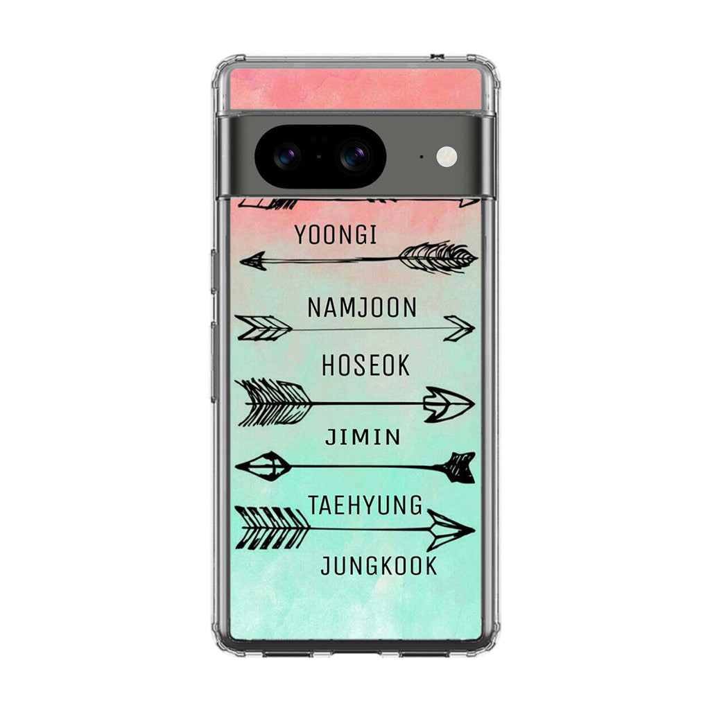 BTS Members Name Google Pixel 8 Case