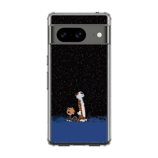 Calvin and Hobbes Space Google Pixel 8 Case