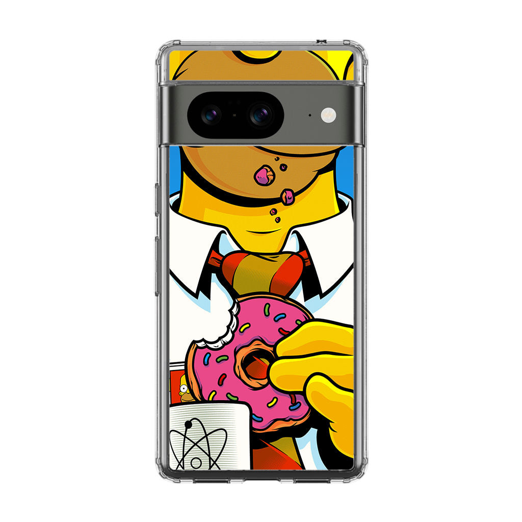 Homer Eats Donut Google Pixel 8 Case