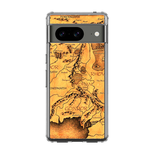 Middle Earth Map Hobbit Google Pixel 8 Case