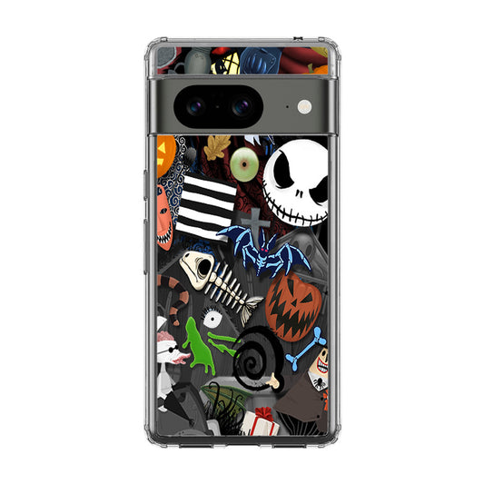 Nightmare Before Chrismast Collage Google Pixel 8 Case