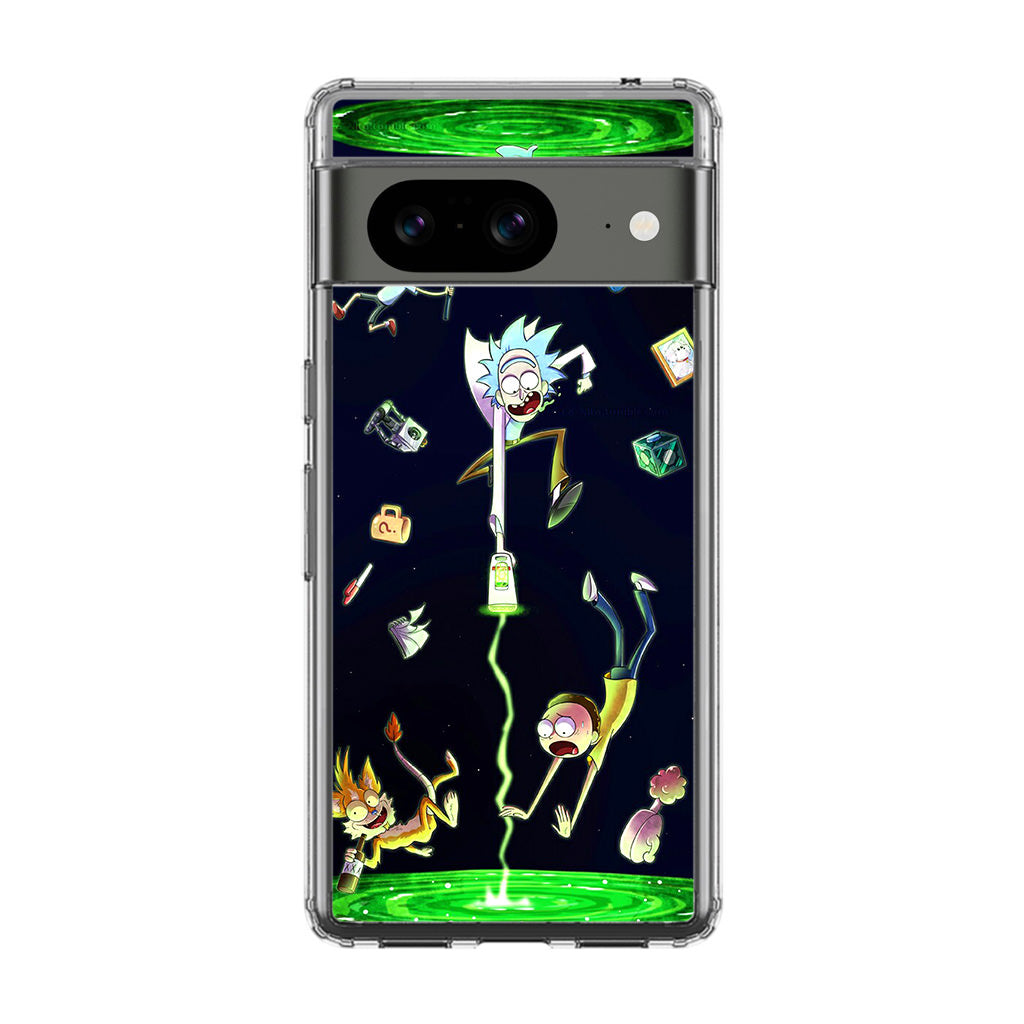 Rick And Morty Portal Fall Google Pixel 8 Case