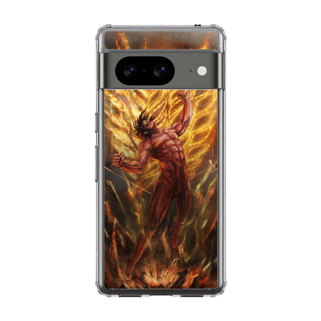 Attack Titan On Fire Google Pixel 8 Case