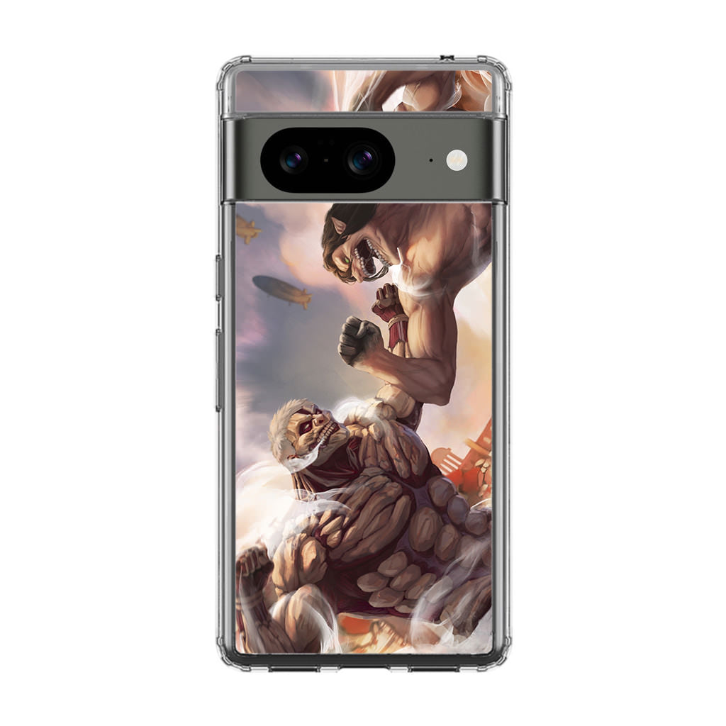 Eren Yeager vs Reiner Armored Titan Google Pixel 8 Case