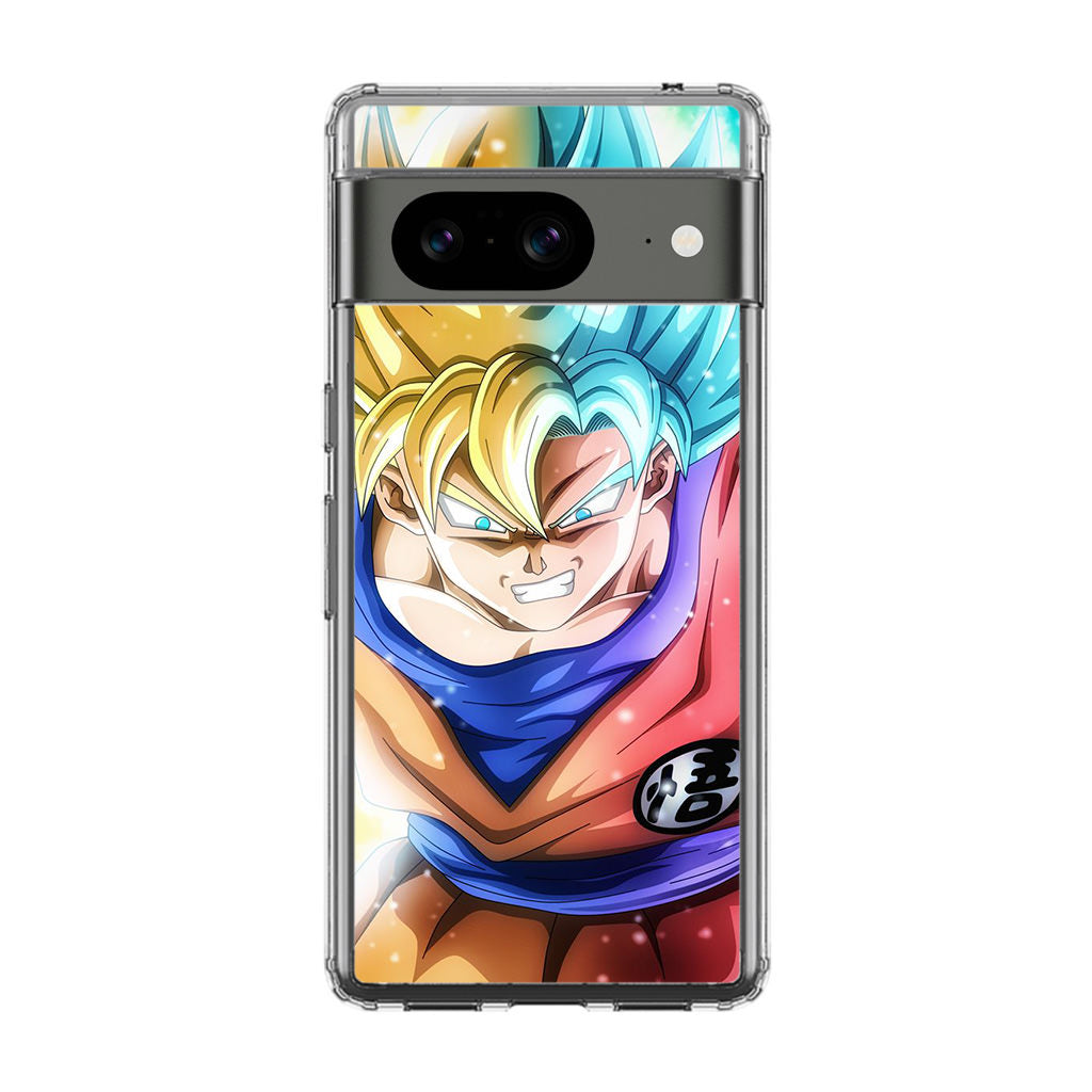 Goku SSJ 1 to SSJ Blue Google Pixel 8 Case