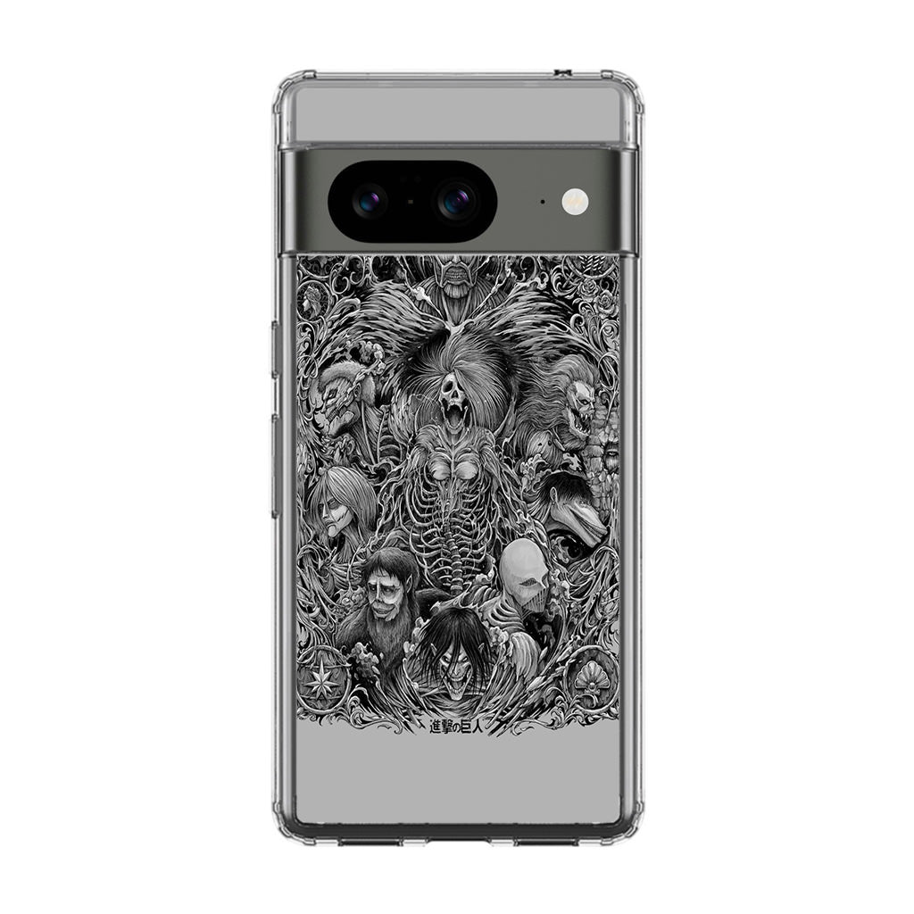 Sketch Of The Nine Titans Google Pixel 8 Case