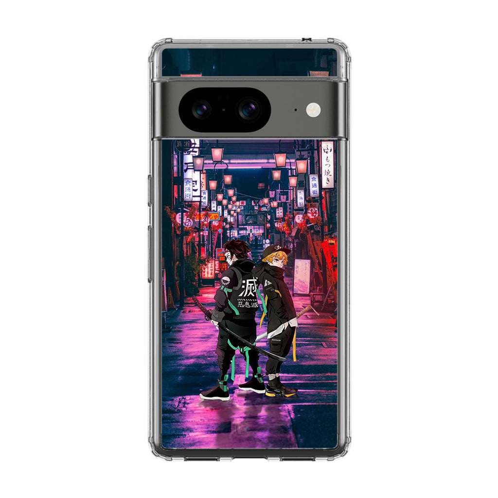 Tanjiro And Zenitsu in Style Google Pixel 8 Case