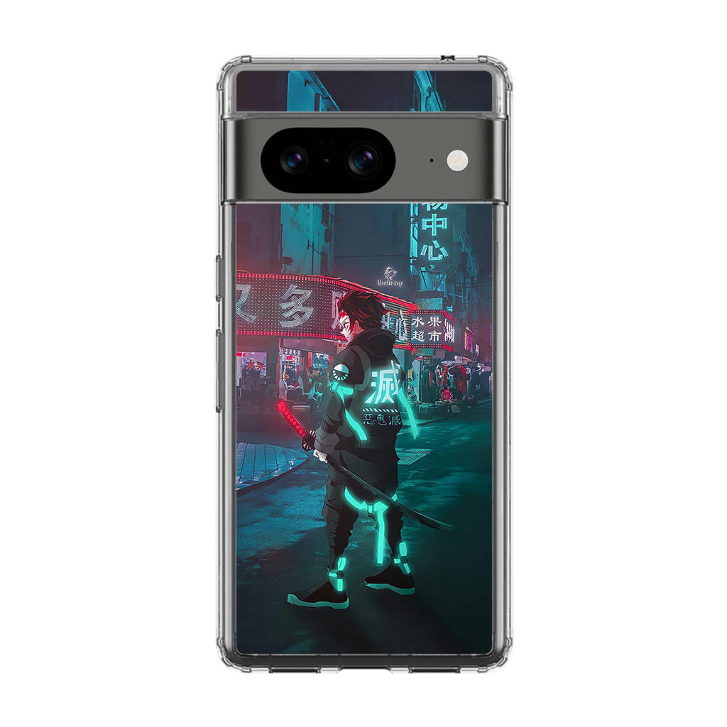 Tanjiro In Hoodie Tokyo Street Google Pixel 8 Case