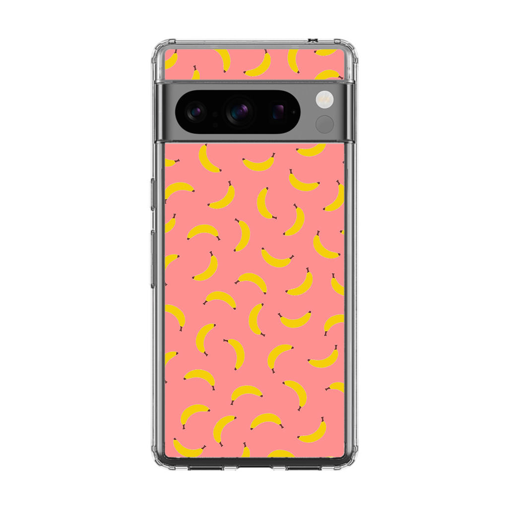 Bananas Fruit Pattern Pink Google Pixel 8 Pro Case