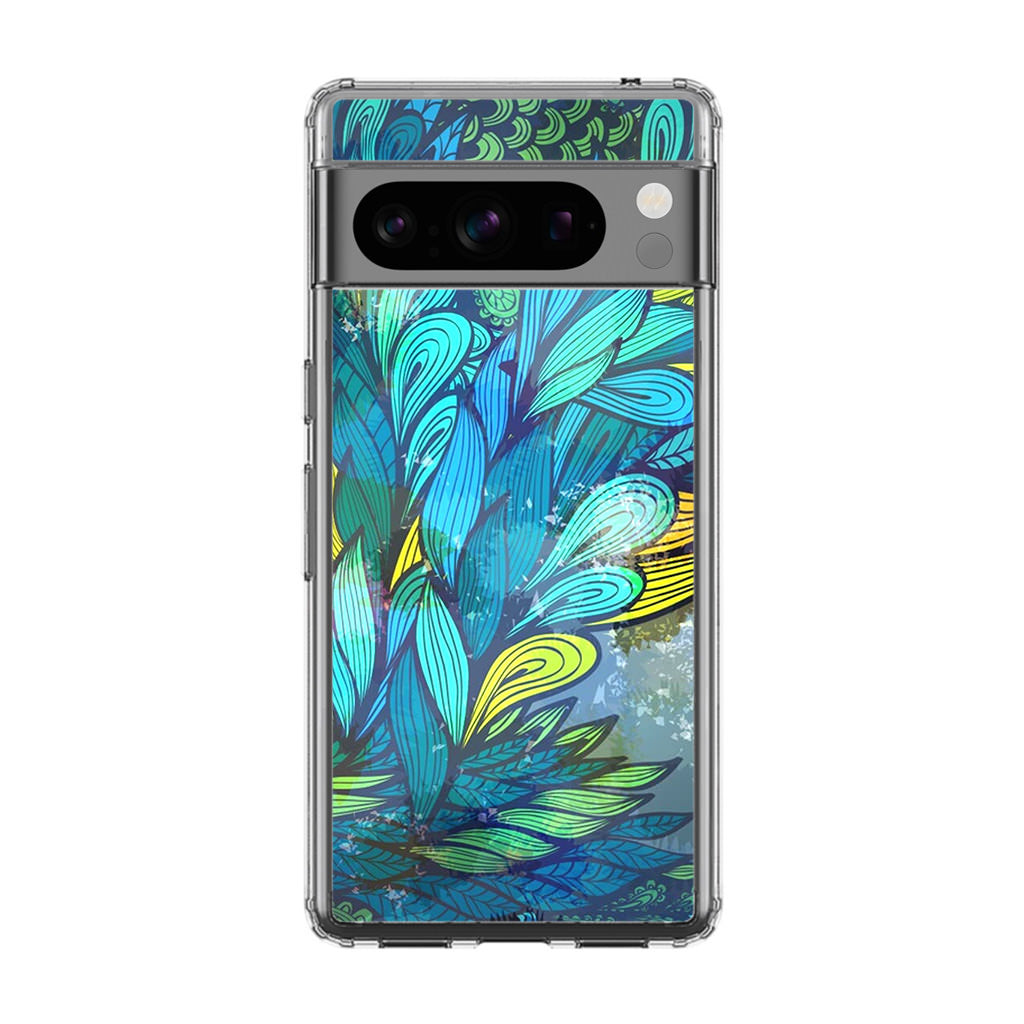 Colorful Art in Blue Google Pixel 8 Pro Case