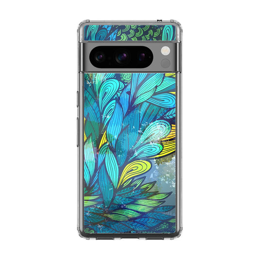 Colorful Art in Blue Google Pixel 8 Pro Case