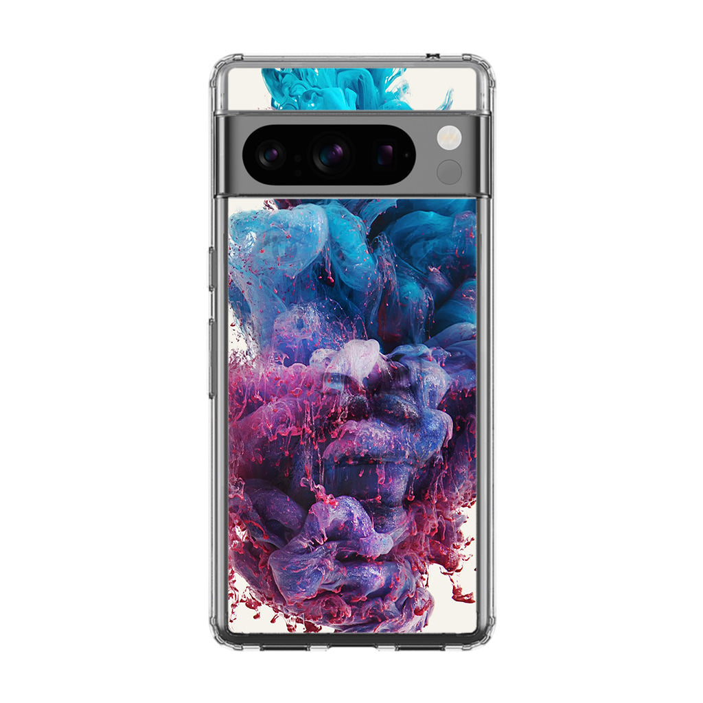 Colorful Dust Art on White Google Pixel 8 Pro Case