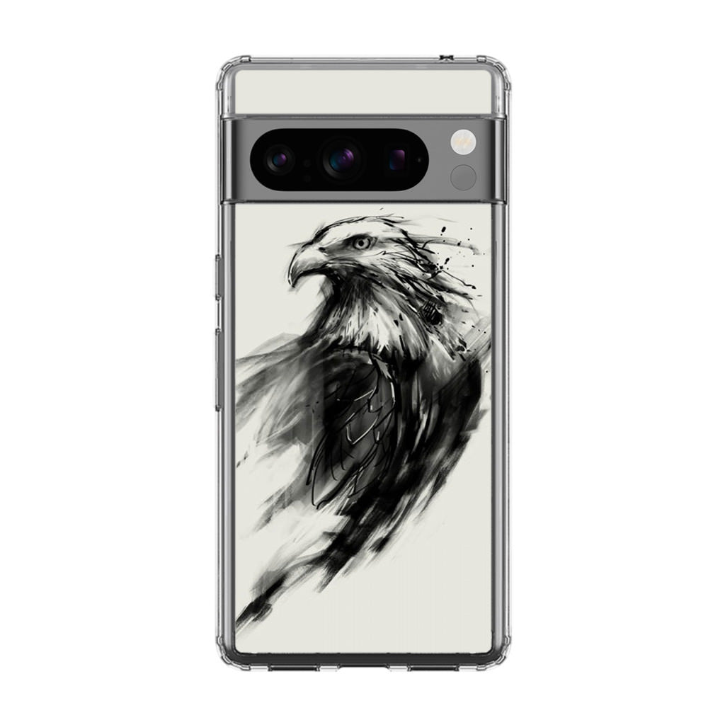 Eagle Art Black Ink Google Pixel 8 Pro Case