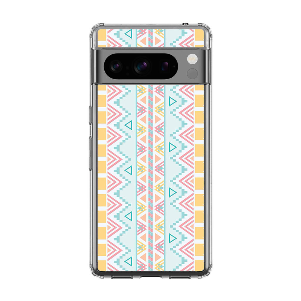 Peach Aztec Pattern Google Pixel 8 Pro Case