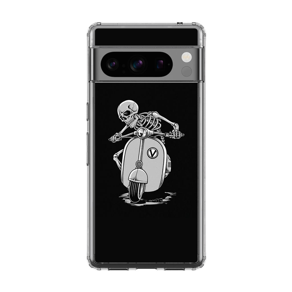 Skeleton Rides Scooter Google Pixel 8 Pro Case