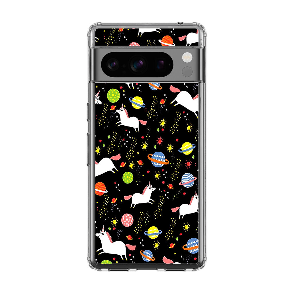 Space Unicorn Pattern Google Pixel 8 Pro Case