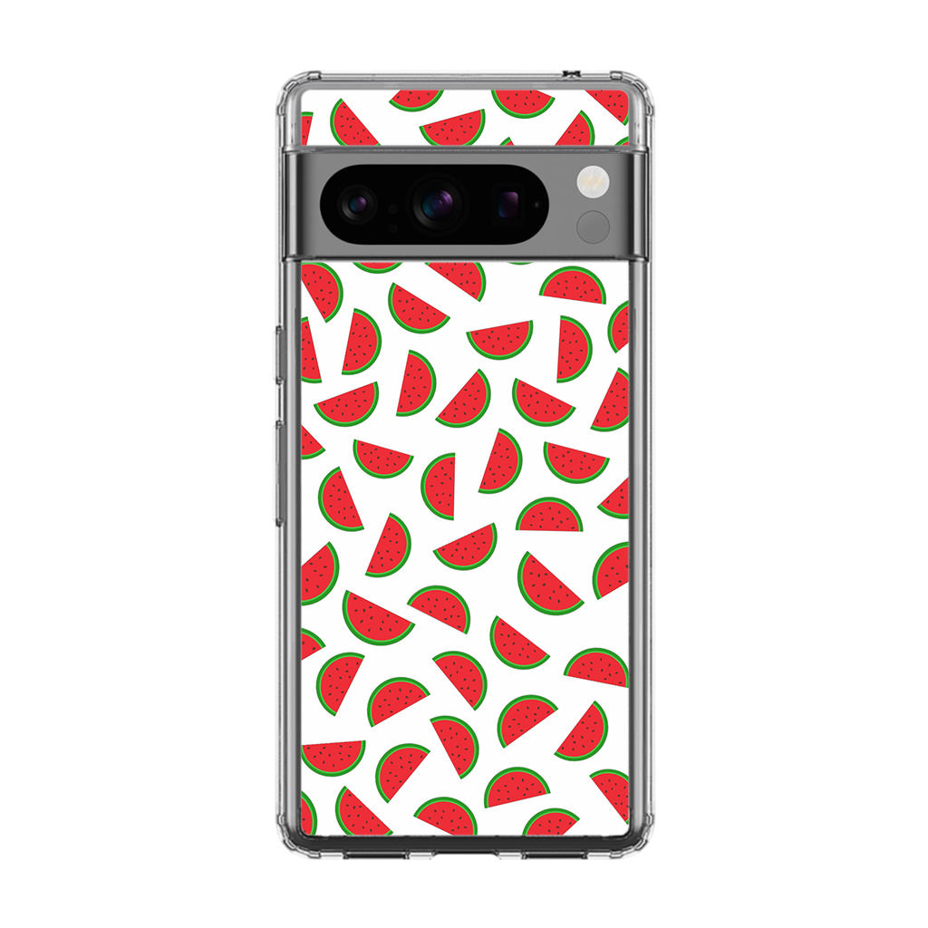 Watermelon Fruit Pattern White Google Pixel 8 Pro Case