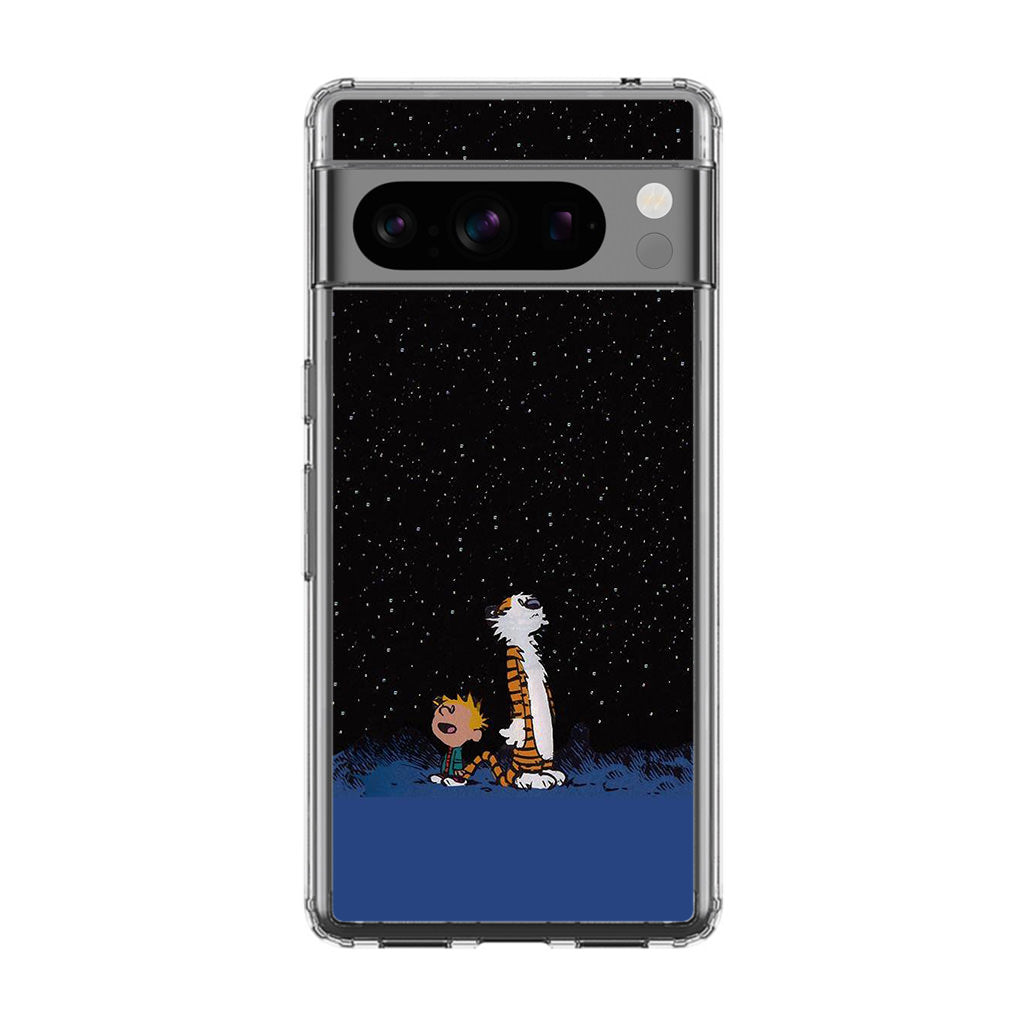 Calvin and Hobbes Space Google Pixel 8 Pro Case