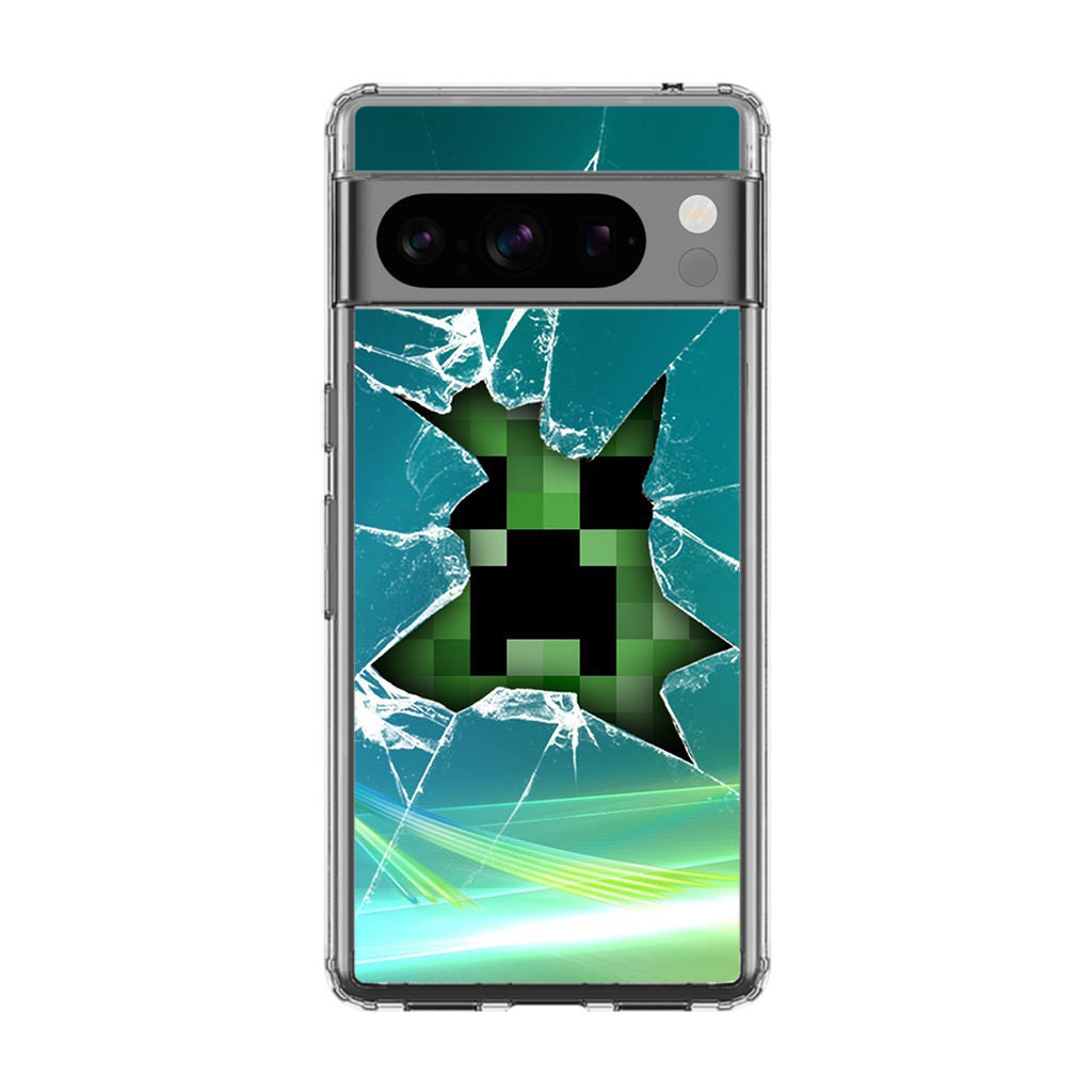 Creeper Glass Broken Green Google Pixel 8 Pro Case