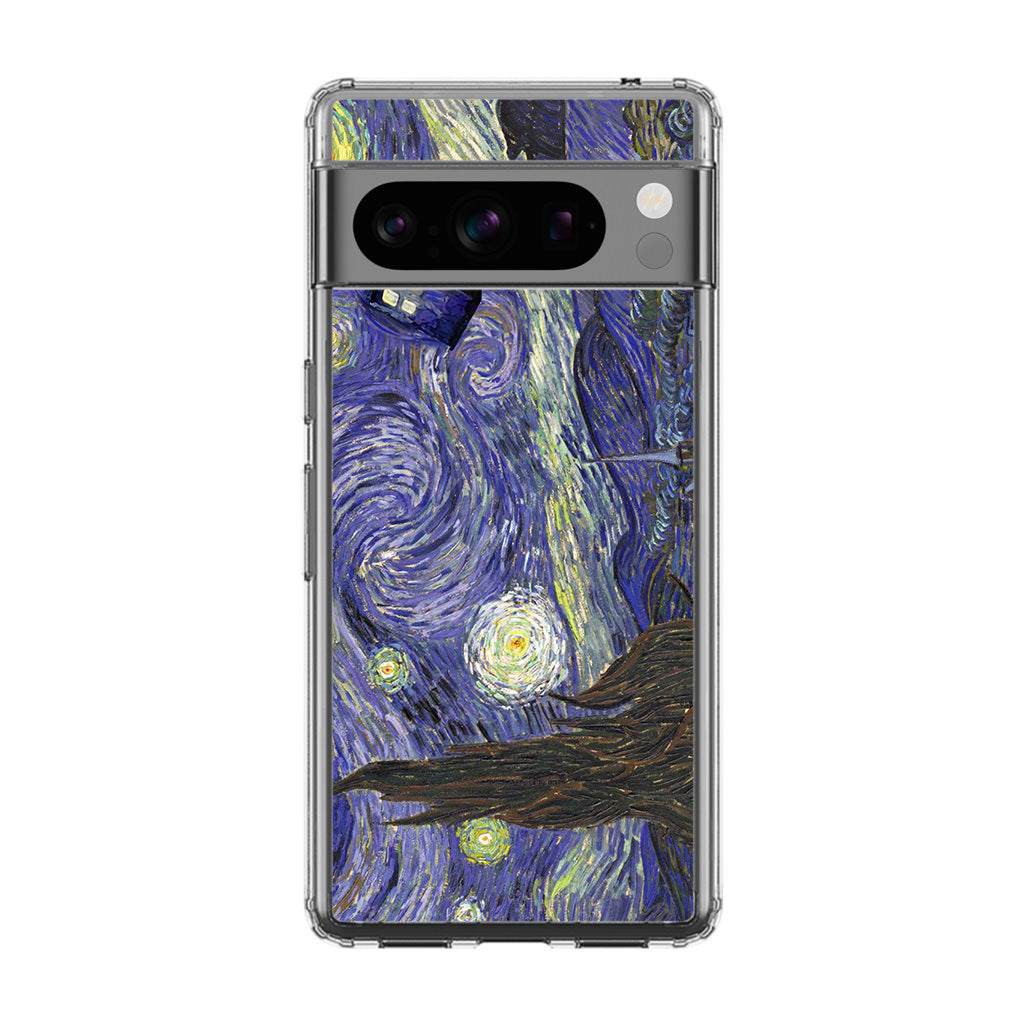 Dr Who Tardis In Van Gogh Starry Night Google Pixel 8 Pro Case