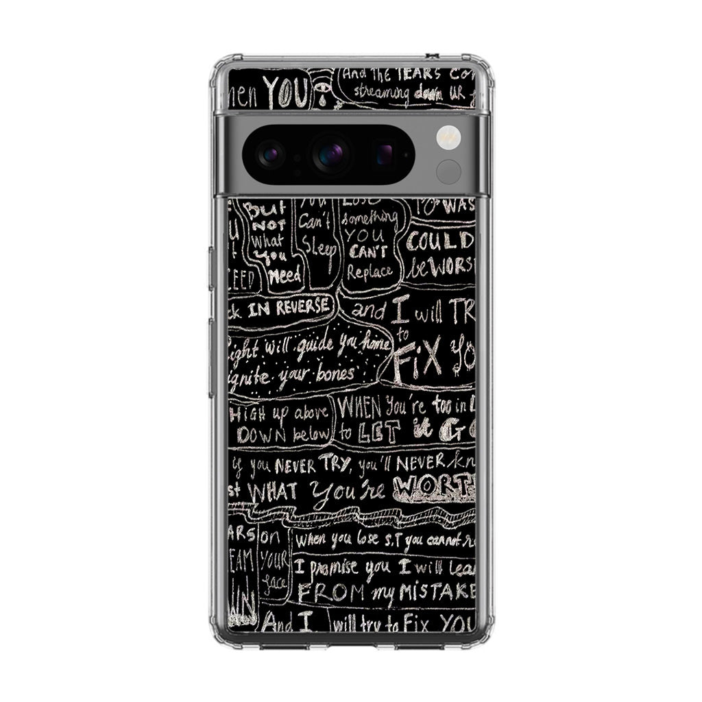 Fix You Lyrics Google Pixel 8 Pro Case