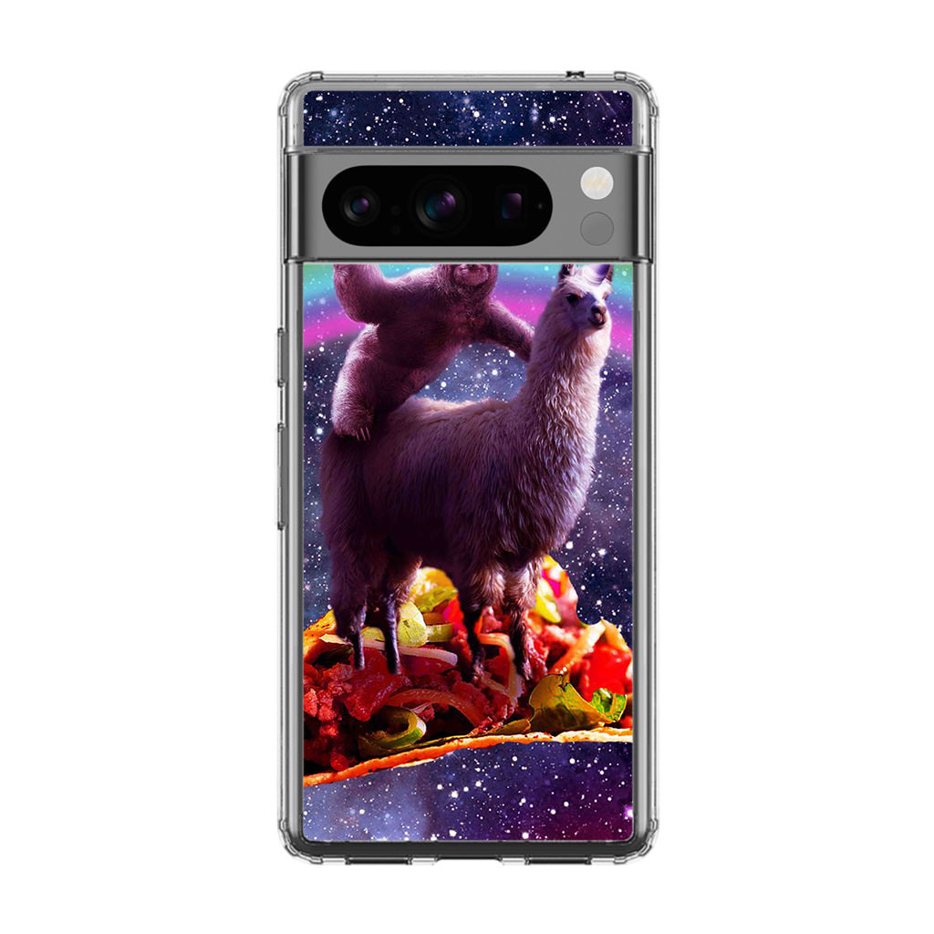 LLama And Sloth On Space Google Pixel 8 Pro Case