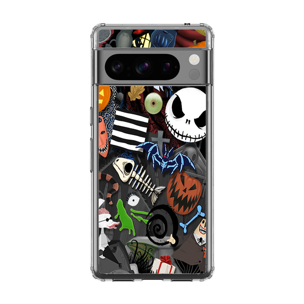 Nightmare Before Chrismast Collage Google Pixel 8 Pro Case