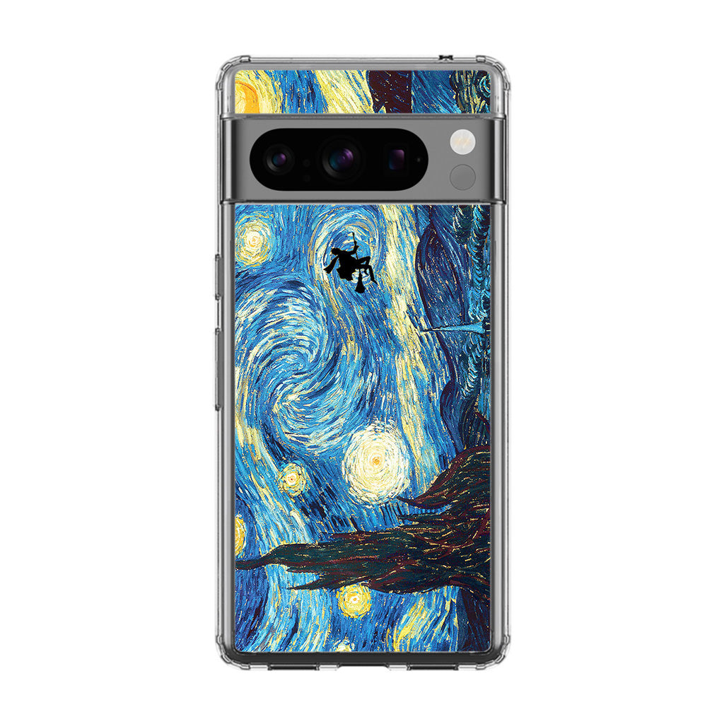 Witch Flying In Van Gogh Starry Night Google Pixel 8 Pro Case