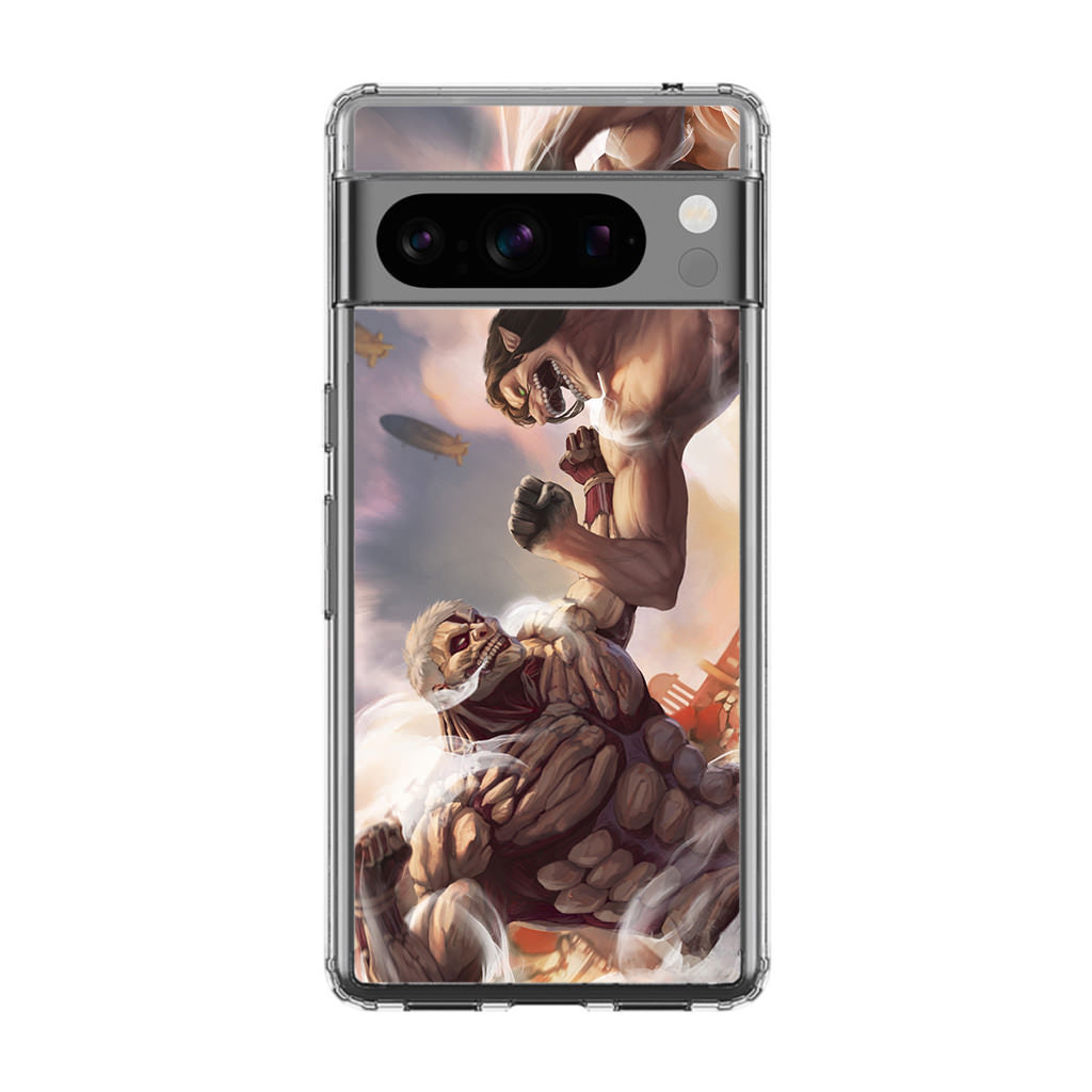 Eren Yeager vs Reiner Armored Titan Google Pixel 8 Pro Case